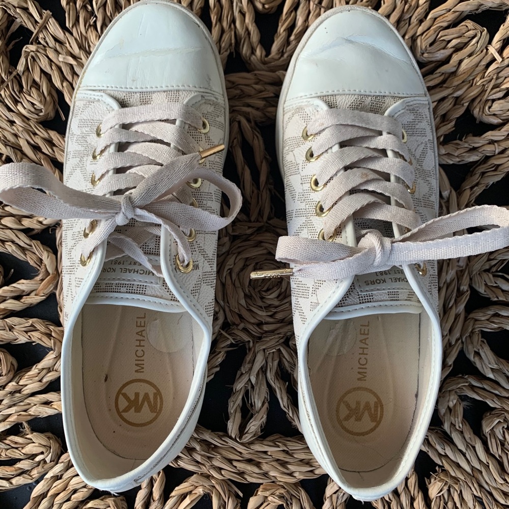 Michael Kors City Sneaker white & gold size 7.5